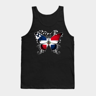 Dominican Flag Butterfly Tank Top